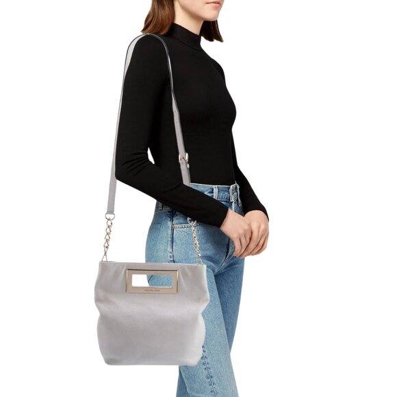 Michael Kors Berkley Medium Messenger – White Leather - Picture 4 of 14